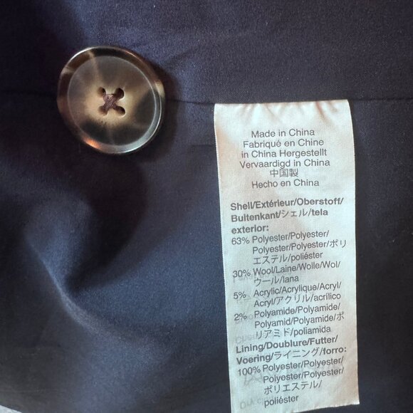 Madewell Houndstooth Gray Blazer, sz. Medium - Picture 5 of 6